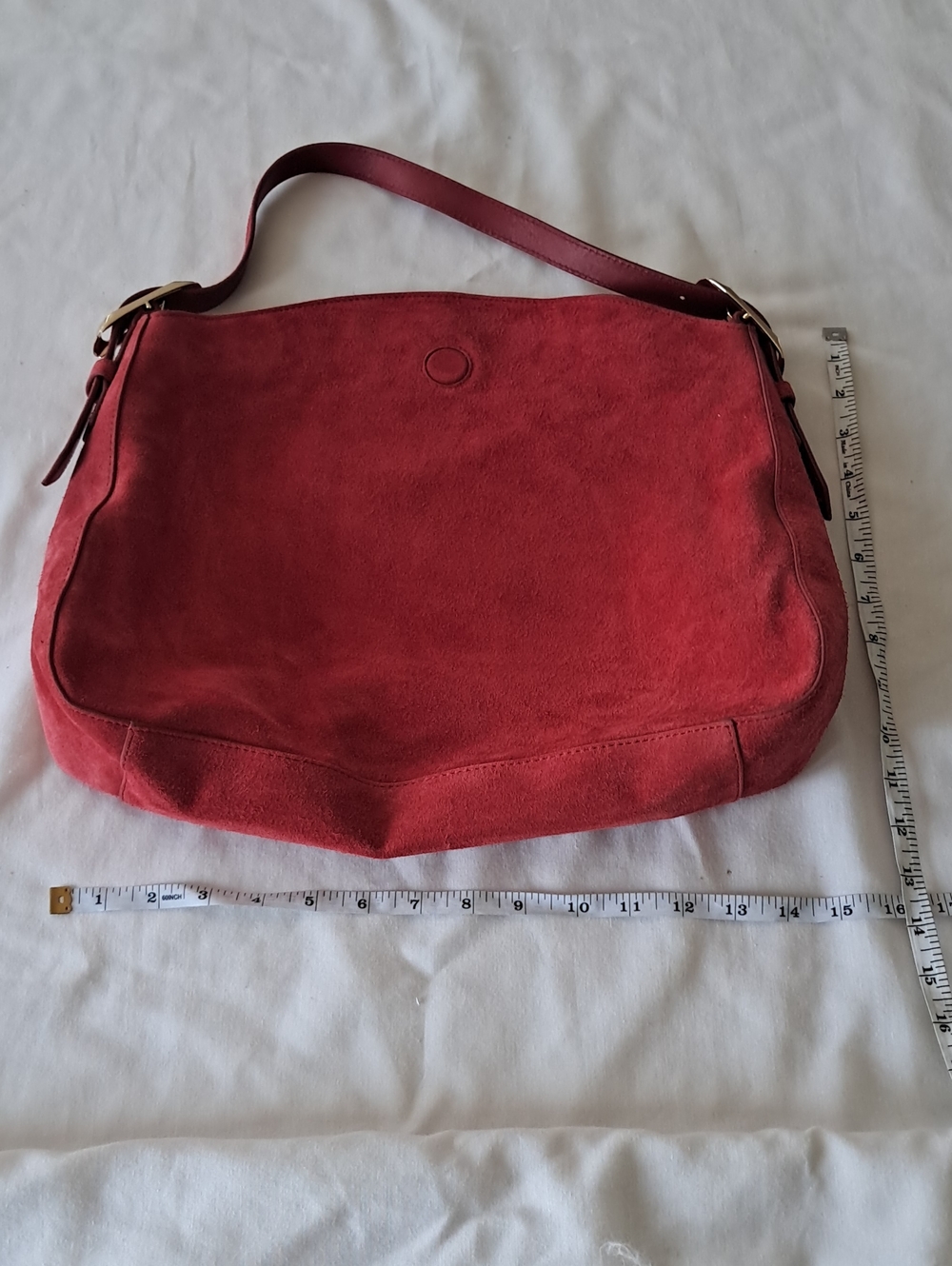 J. Crew Red Suede Shoulder Bag - Picture 13 of 16